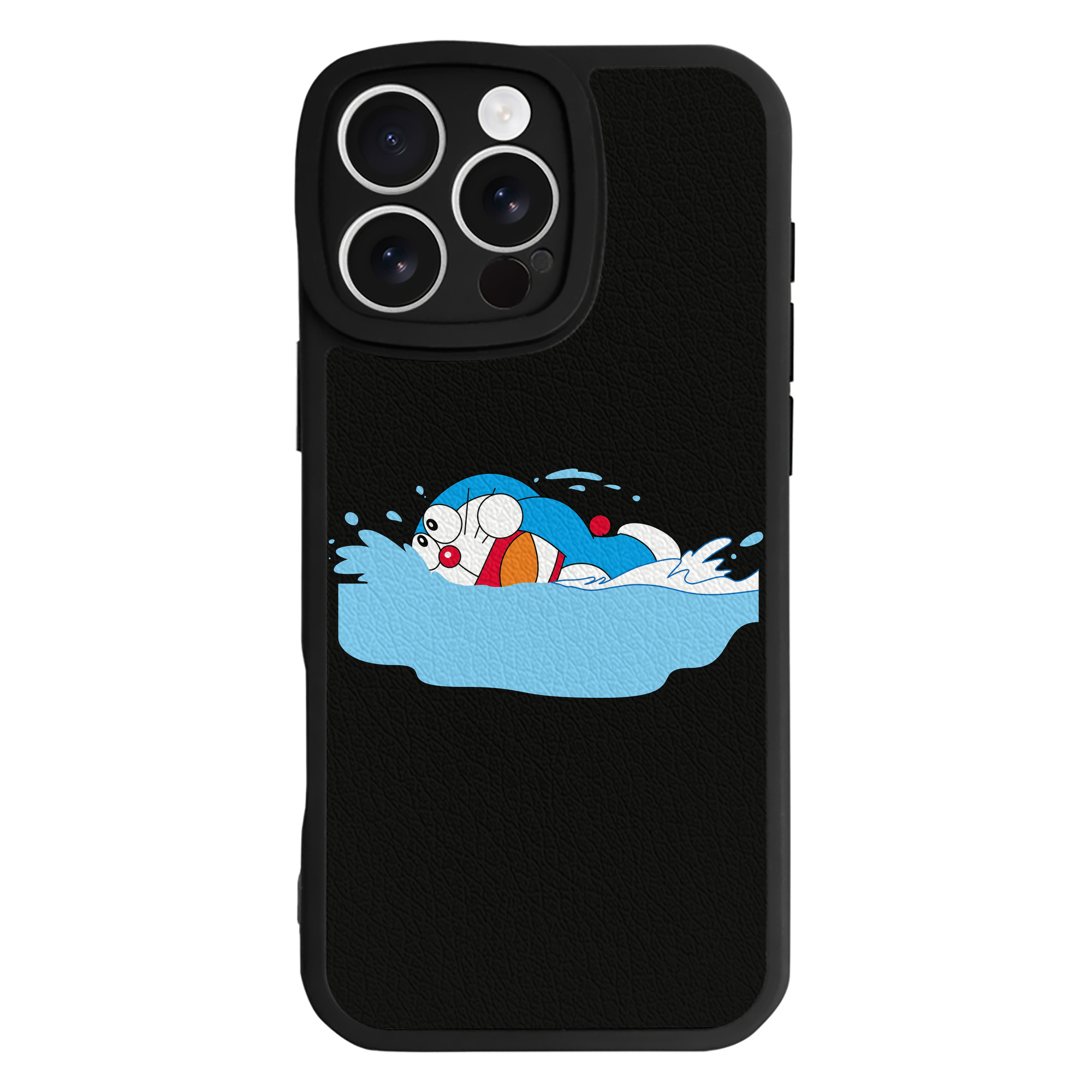 （画像用） ドラえもん Doraemon 【iPhone 16シリーズ対応】シリコンスマホケース（レザー調） 材質：シリコン